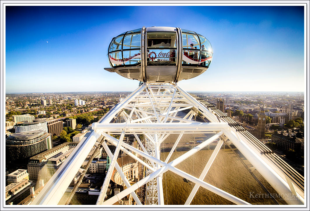 Even though it's official name is the Coca Cola London Eye, everybody just calls it the London Eye which sits on the South bank of the Thames river across from Big Ben. 
