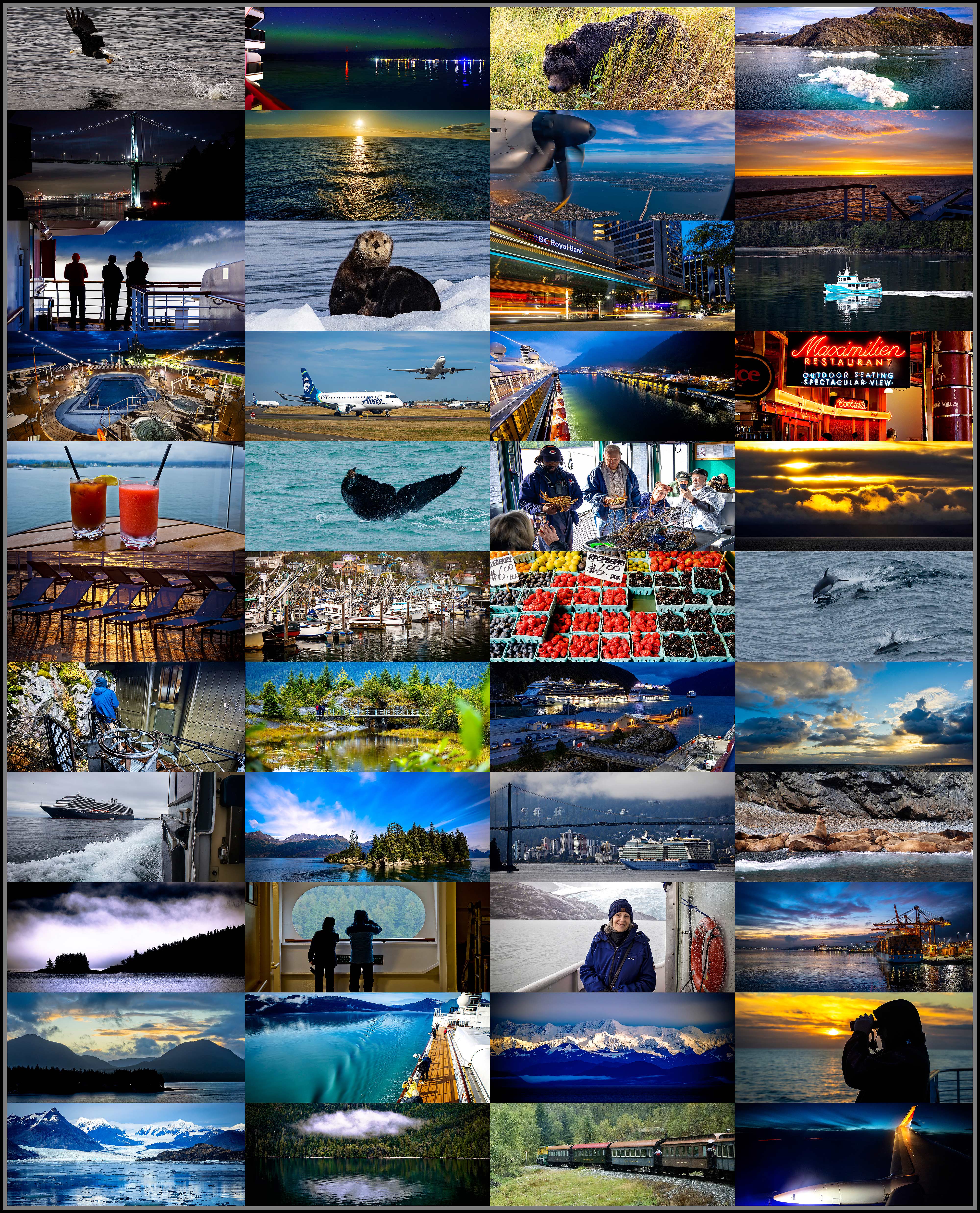 44 photo composite of Alaska Cruise