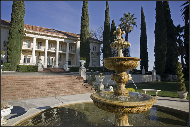Wide angle shot showing the elegance and splendor of the Grand Island Mansion in Walnut Grove, California 95690