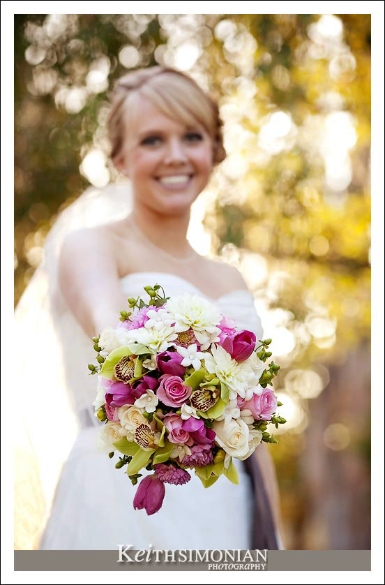 The bride and her lovely bouquet photo