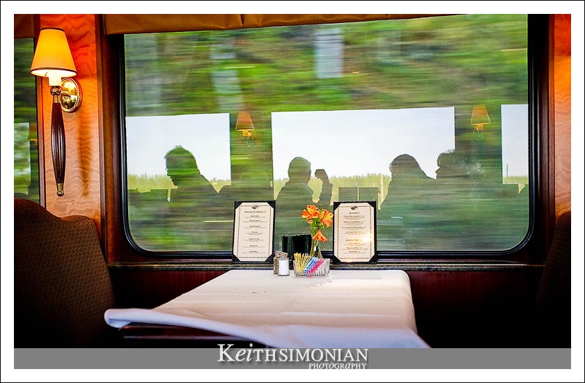 Breakfast at 40 miles per hour aboud the luxurious glass domed traincar of the Royal Caribbean Cruise Line