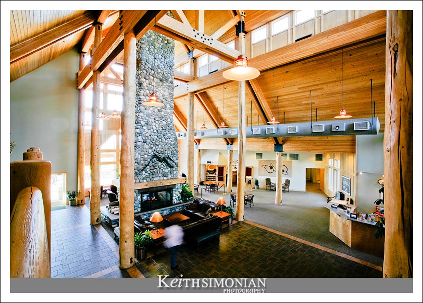 Interior lobby of the Talkeetna Alaskan Lodge