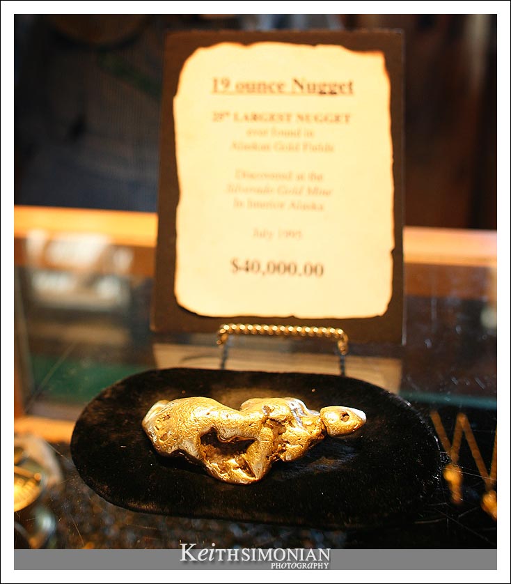 Gold - Fairbanks Alaska There's gold in them hills This nugget has a value of $40,000 - Fairbanks, Alaska