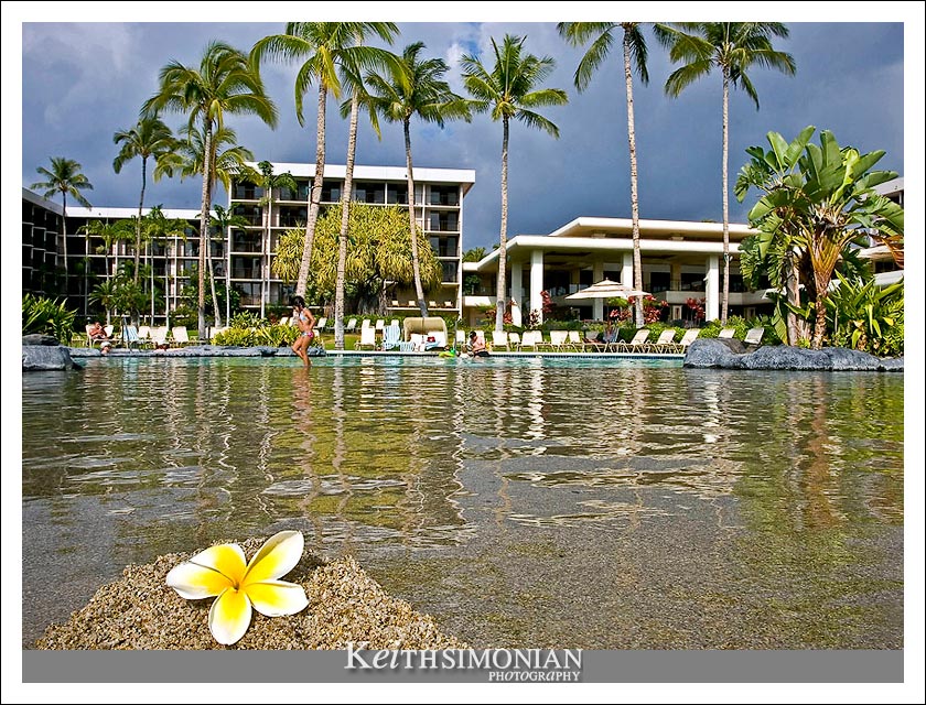 The swimming pool at the Waikoloa Beach Marriott on the Big Island of Hawaii