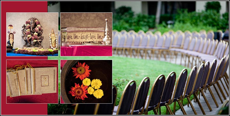 flowers  and programs at Hilton hotel