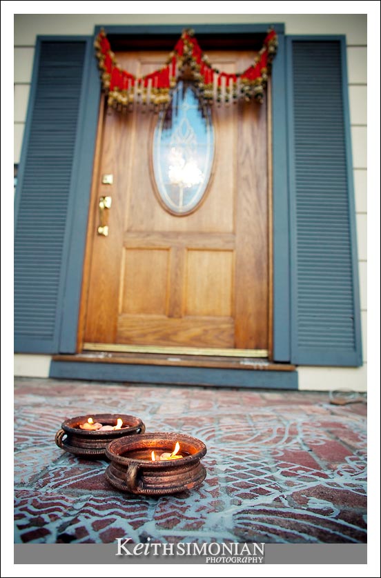 Candles outside the door