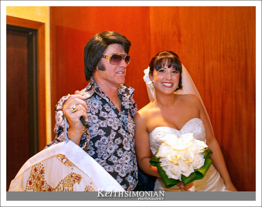 Bride and Elvis photo