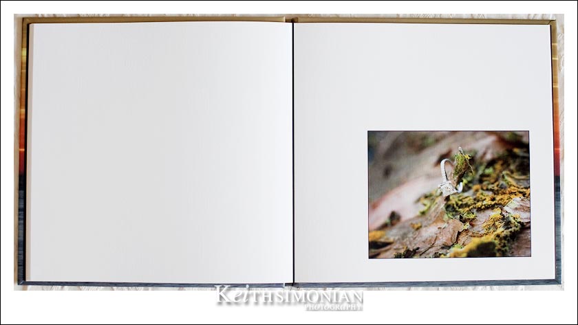Space for wedding day guest to sign the book