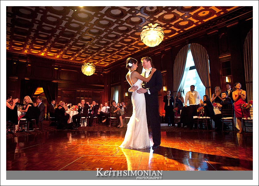 Bride and groom share first dance at Julia Morgan Ballroom - San Francisco