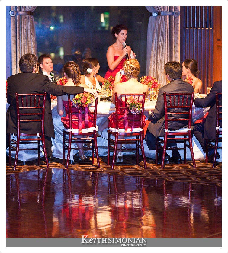 Toast given by Maid of Honor in Julia Morgan Ballroom - San Francisco, CA