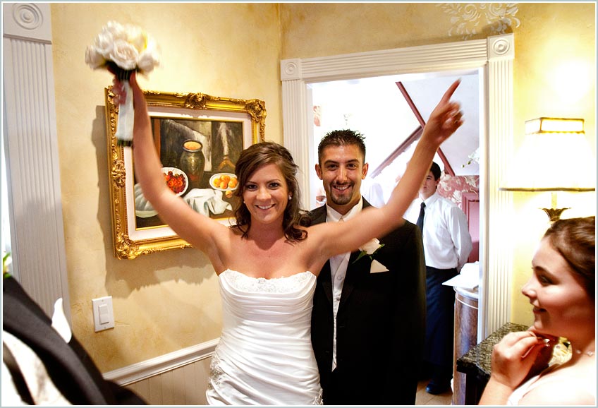 Bride and Groom celebrate their wedding day