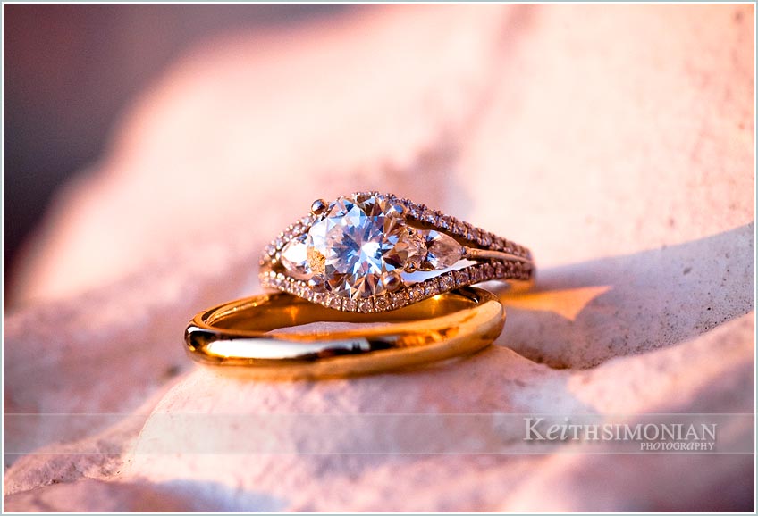 Bride and groom's wedding rings