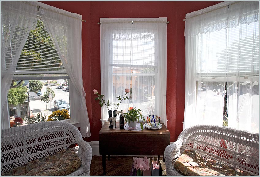 Guest room with view of city - San-Benito-House-Half-Moon-Bay-04 Chairs and view of Half Moon Bay in guest room picture