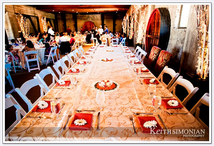 Mountain Winery wedding reception