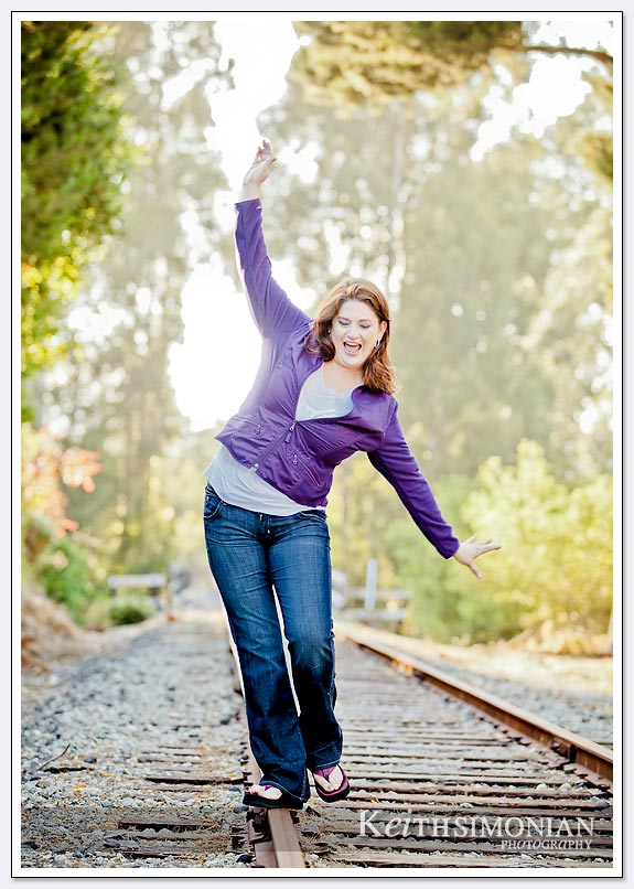 walking on the railroad track