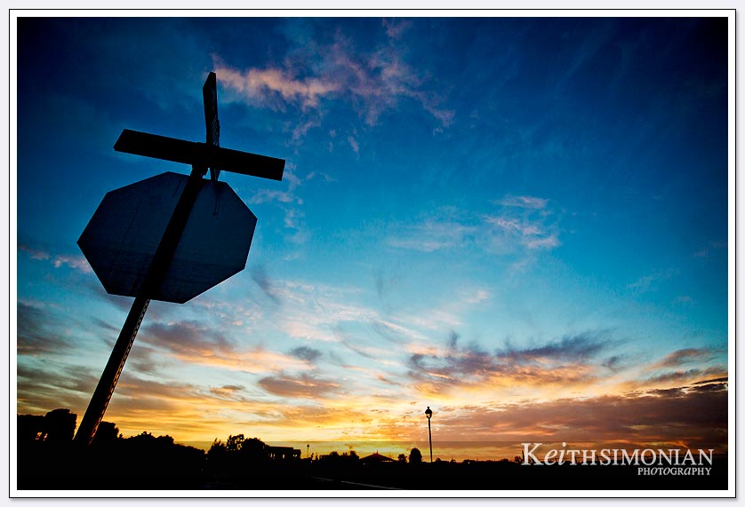 The use of a silhouette and wonderful colors make this a special Brentwood sunrise photo