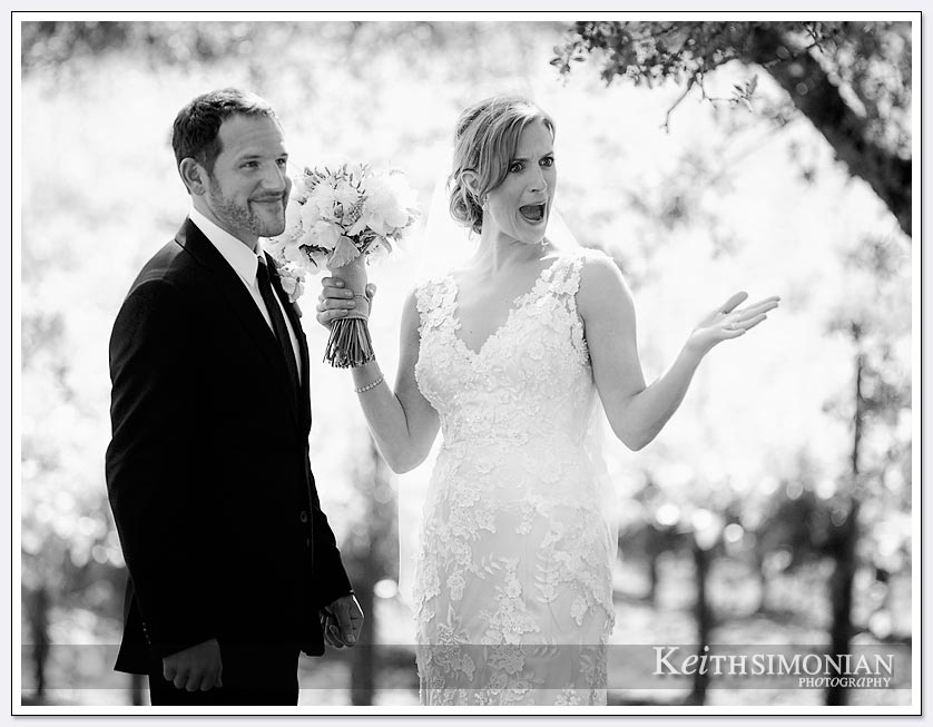 Napa Valley wedding with bride and groom at BR Cohn winery and Olive Oil Company