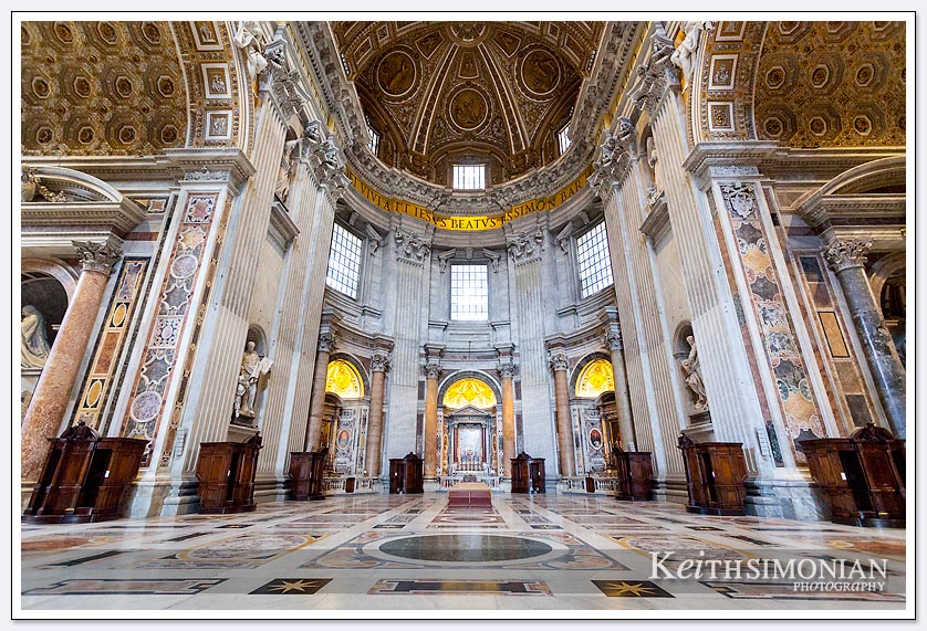 Marble floor graces St. Peter's Basilica in the Vatican
