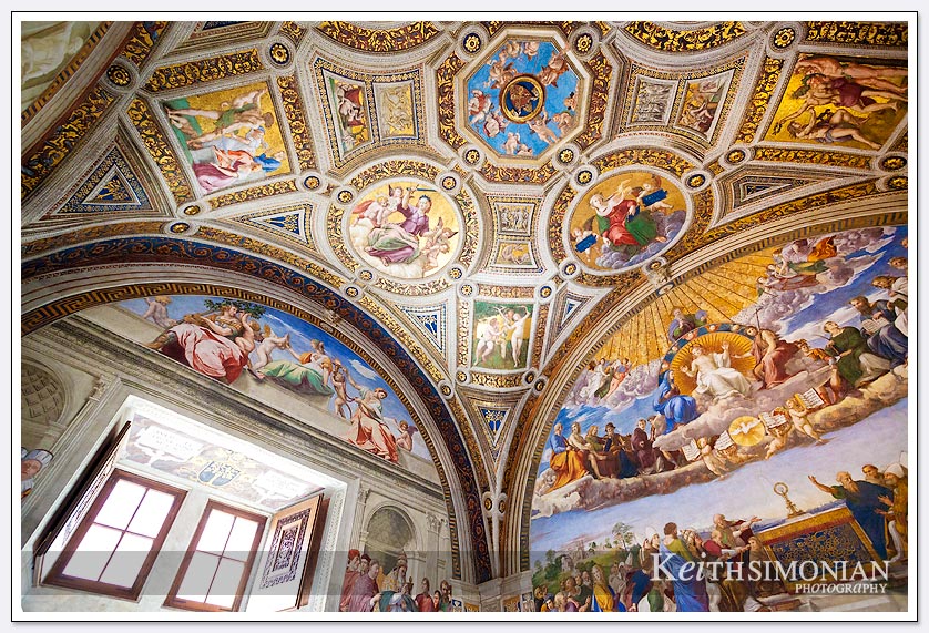 You must look at the walls and ceilings to view all the amazing paintings in the Vatican