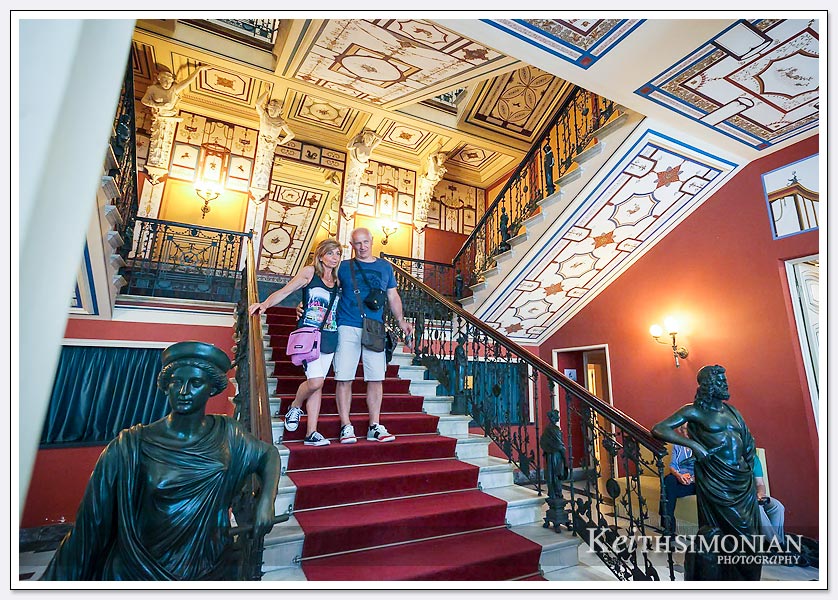 The grand staircase that greets you as you walk inside. 