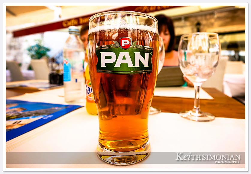 Pan beer, served almost cold in Split, Croatia