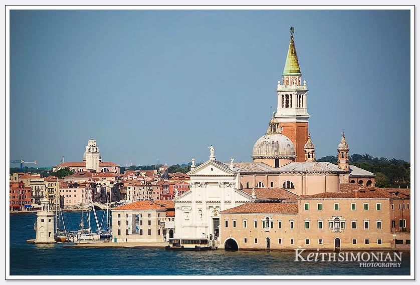 St Mark's Campanile towers over the Venice Italy skyline