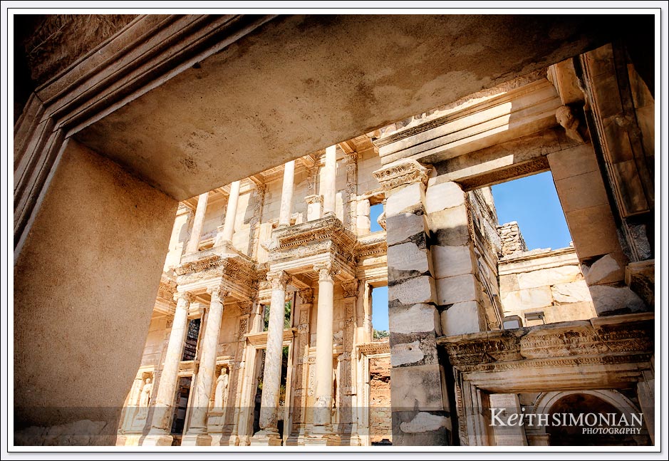 Ruins at Ephesus - the reconstructed Library of Celsus