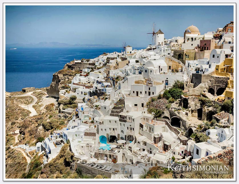 Colorful home and buildings in Santorini, Greece