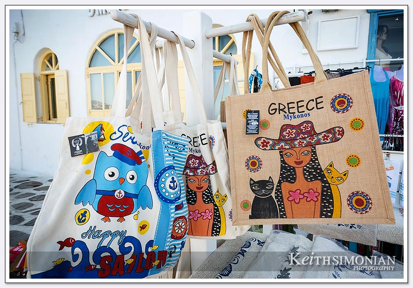 Gift shops in Mykonos, Greece