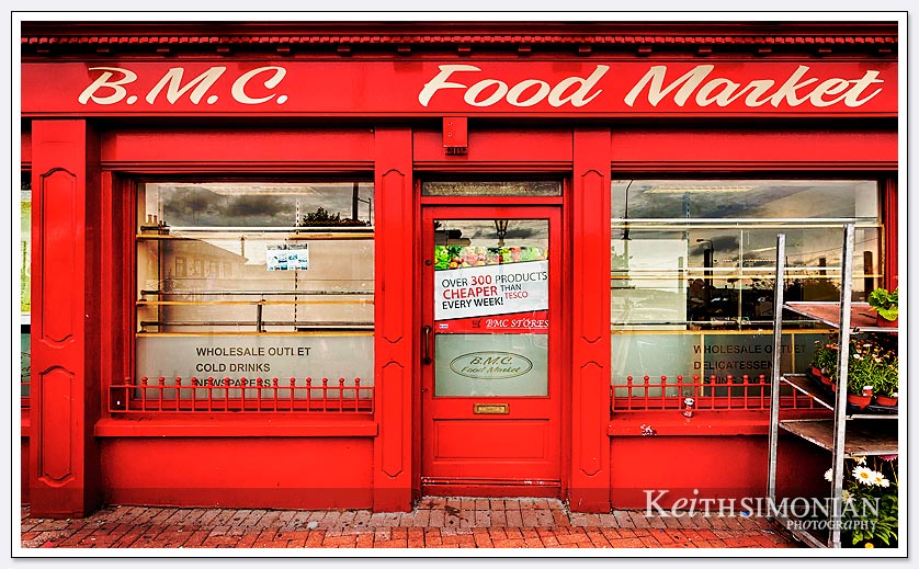 The painted red T.M.C. food market - Cobh, Ireland
