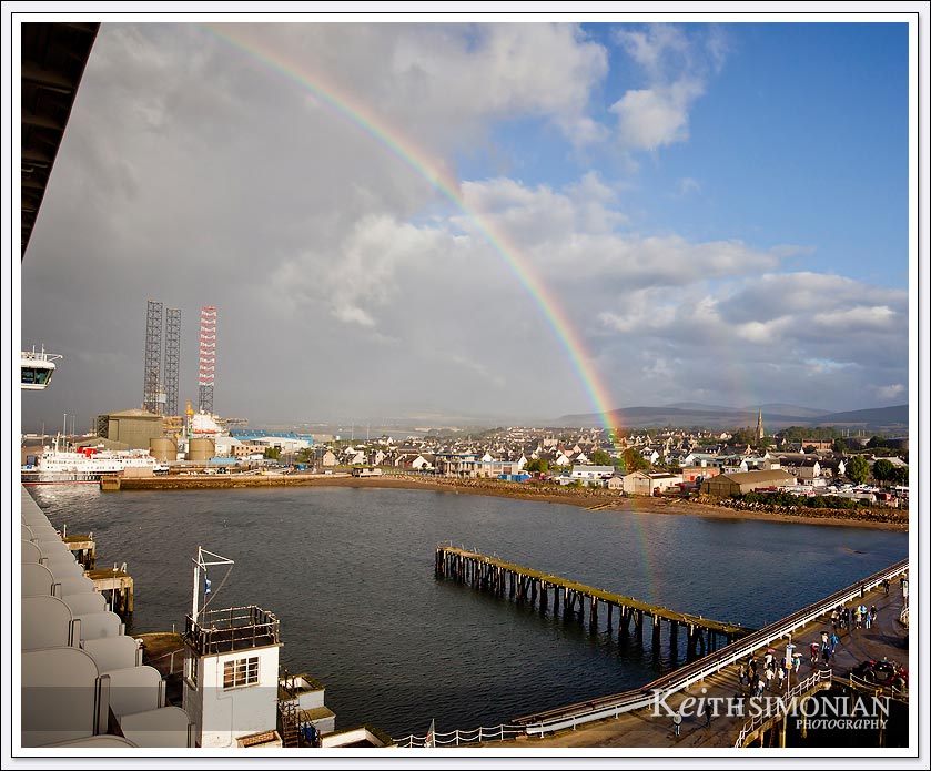While in port at Invergordon Scotland a rainbow appeared