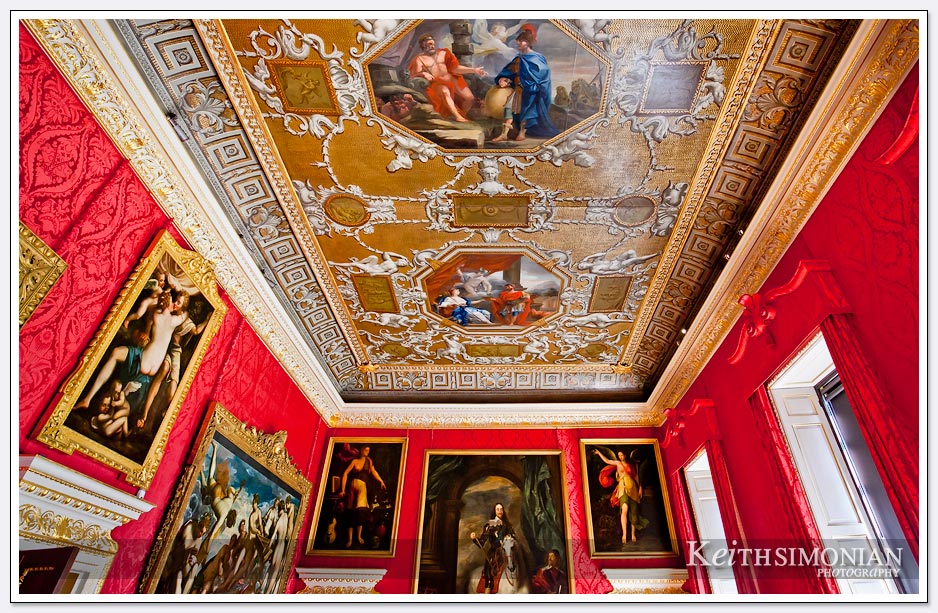 The red room in Kensington Palace - London England