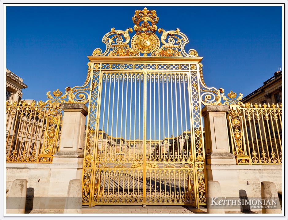 The gate leading into the Palace of Versailles has Gold Leaf on it.