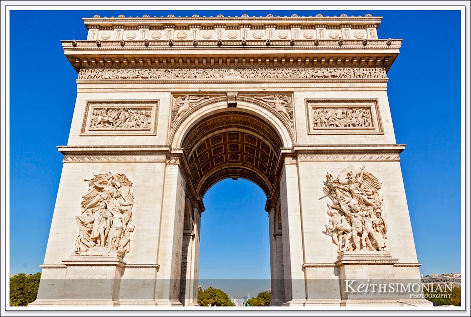 One of the most recognizable monuments in the world, the Arc de Triomphe - Paris France