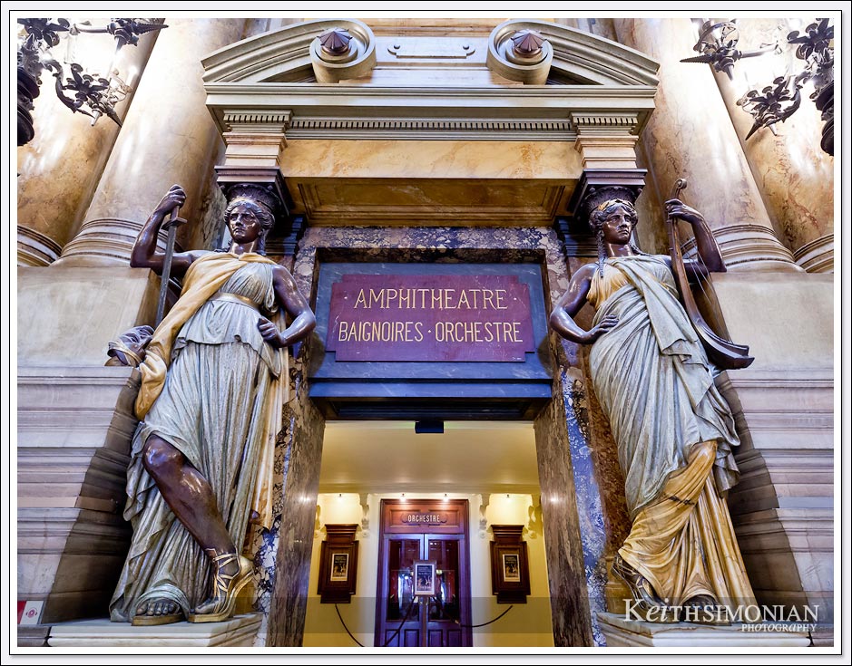 Entrance to the seating of the Palais Garnier ( Paris Opera House ) - Paris France