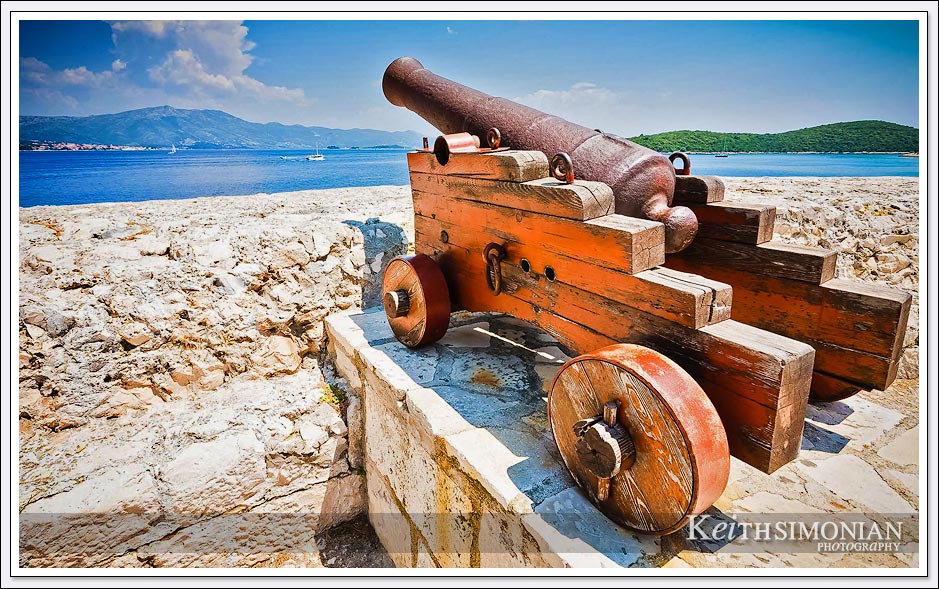 If you have a nice port, you had to defend it from invaders. This canon was there to defend Korcula, Croatia