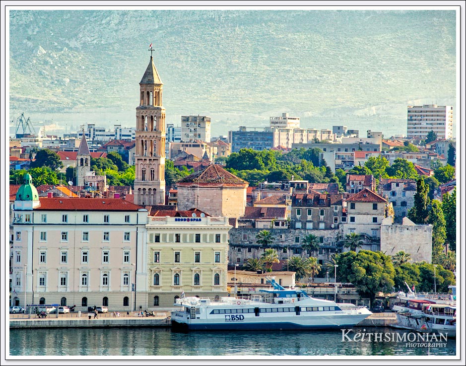 The bell tower is the most visible feature of Split, Croatia