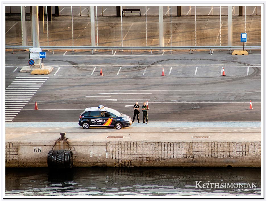The police were waiting for us as we docked in Almeria, Spain