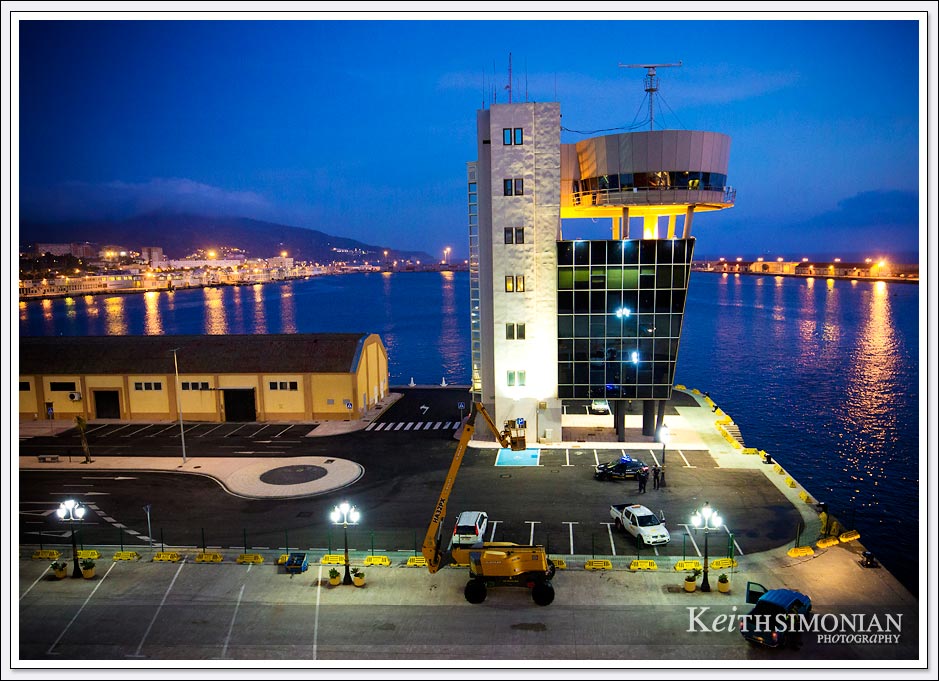 Control tower for the ships that dock in Ceuta Spain