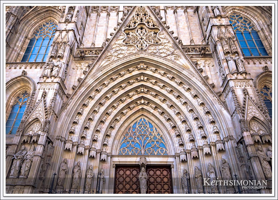 Maid door entrance of the Cathedral of Barcelona