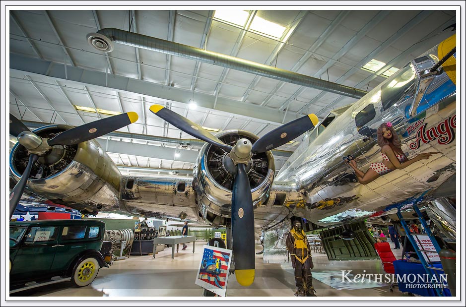 The Boeing B-17 Flying Fortress “Miss Angela” displayed in the Palm Springs Air Museum - Palm Springs, California