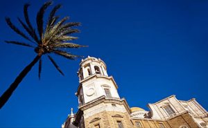 Blue sky over Cadiz Spain