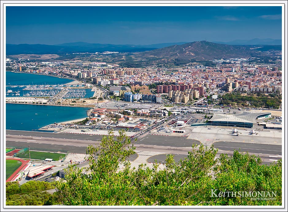Winston Churchill Boulevard is the main road into and out of Gibraltar. It passes directly across the one and only runway of Gibraltar airport. Traffic is stopped up to 12 times a day so the jets can land and takeoff. 