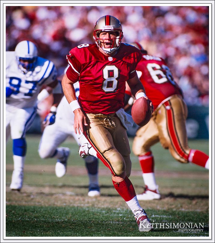 #8 Steve Young - member of NFL Hall of Fame - October 18th, 1998 3com park - San Francisco, CA