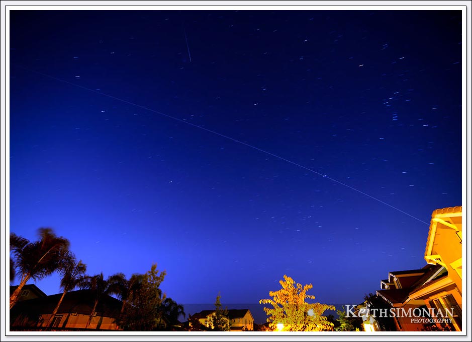 The early bird gets the photo of the International Space Station streaking across the morning sky at 6:20 AM on October 22, 2020.