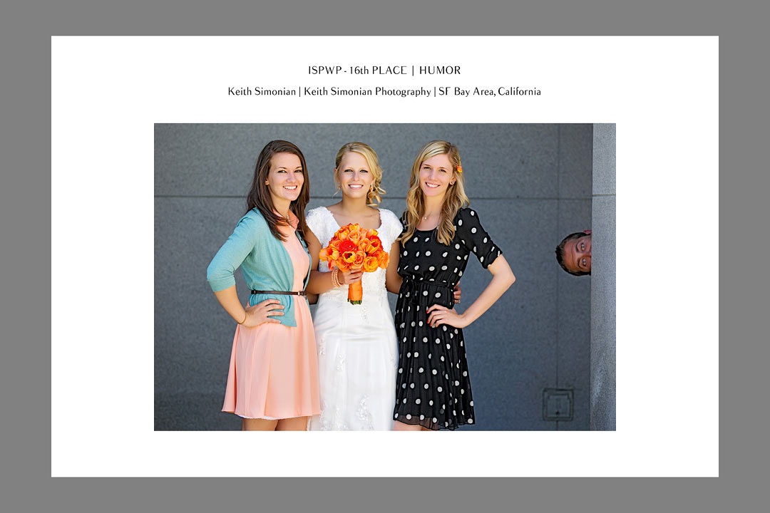 ISPWP - International Society of Professional Wedding Photographers Contest - 16th Place - Humor - Keith Simonian Photography
