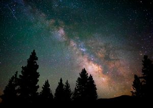 Night view of the Milky Way in Plumas, CA