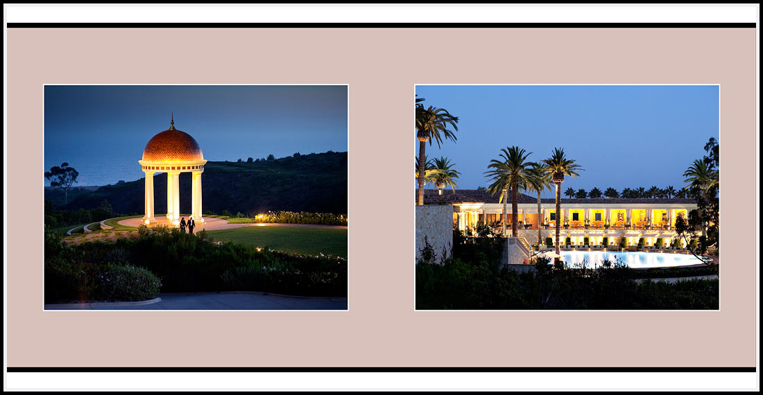 Nigh lights surround the Coliseum pool - The Resort At Pelican Hill 22701 S Pelican Hill Rd Newport Coast, CA 92657