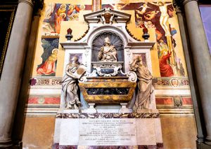 Galileo Galilei final resting spot inside Catholic Church in Florence, Italy