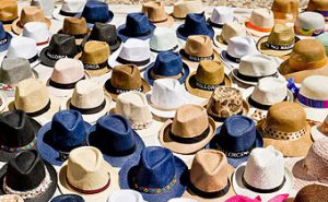During the summer heat of Palma de Mallorca a hat is certainly a good idea.